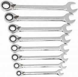 GearWrench Reversible Metric Combination Ratchet Wrench Set
